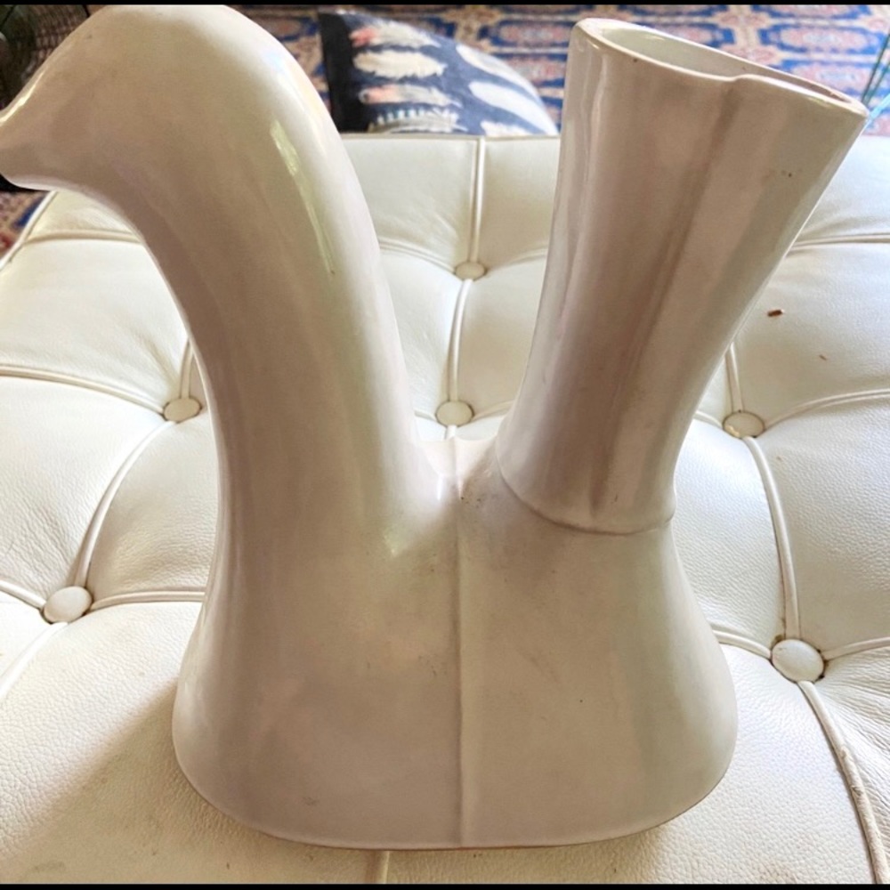 Ed by Ellen degeneres vase pitcher white bird Mexican